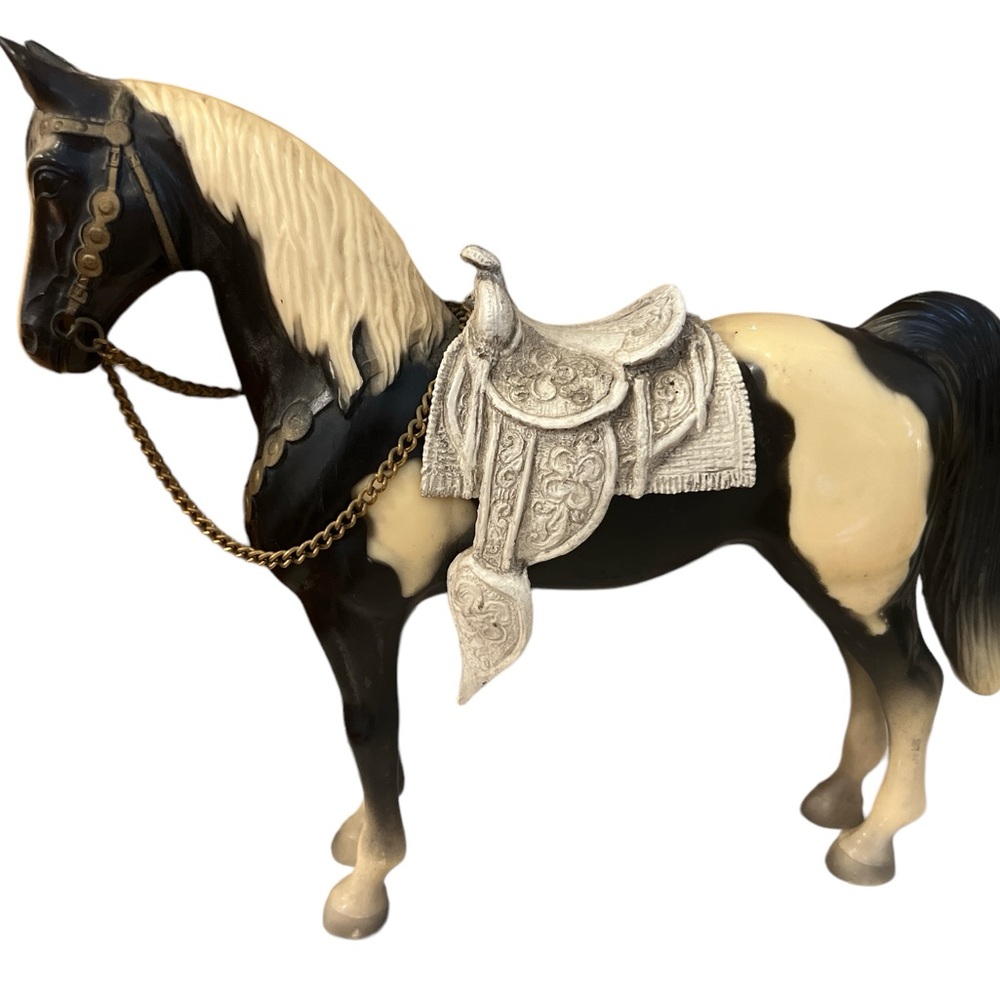 Vintage Breyer Pinto Western Horse with Saddle